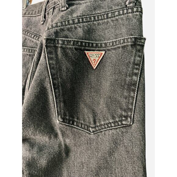 Vintage Guess Jeans Womens 28 High Rise Tapered 90s Mom Black Jeans Button Fly - Picture 5 of 9